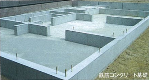 鉄筋コンクリート基礎 耐久年数65年相当(大規模修繕不要予定期間)24N/㎟